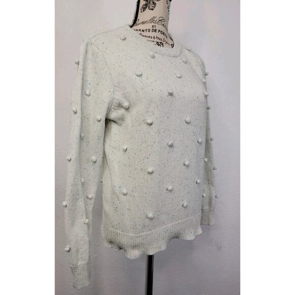 Modcloth Mini Pom Pom Confetti Pullover Sweater Sz M Mint Green Crew Neck Womens - Picture 3 of 9